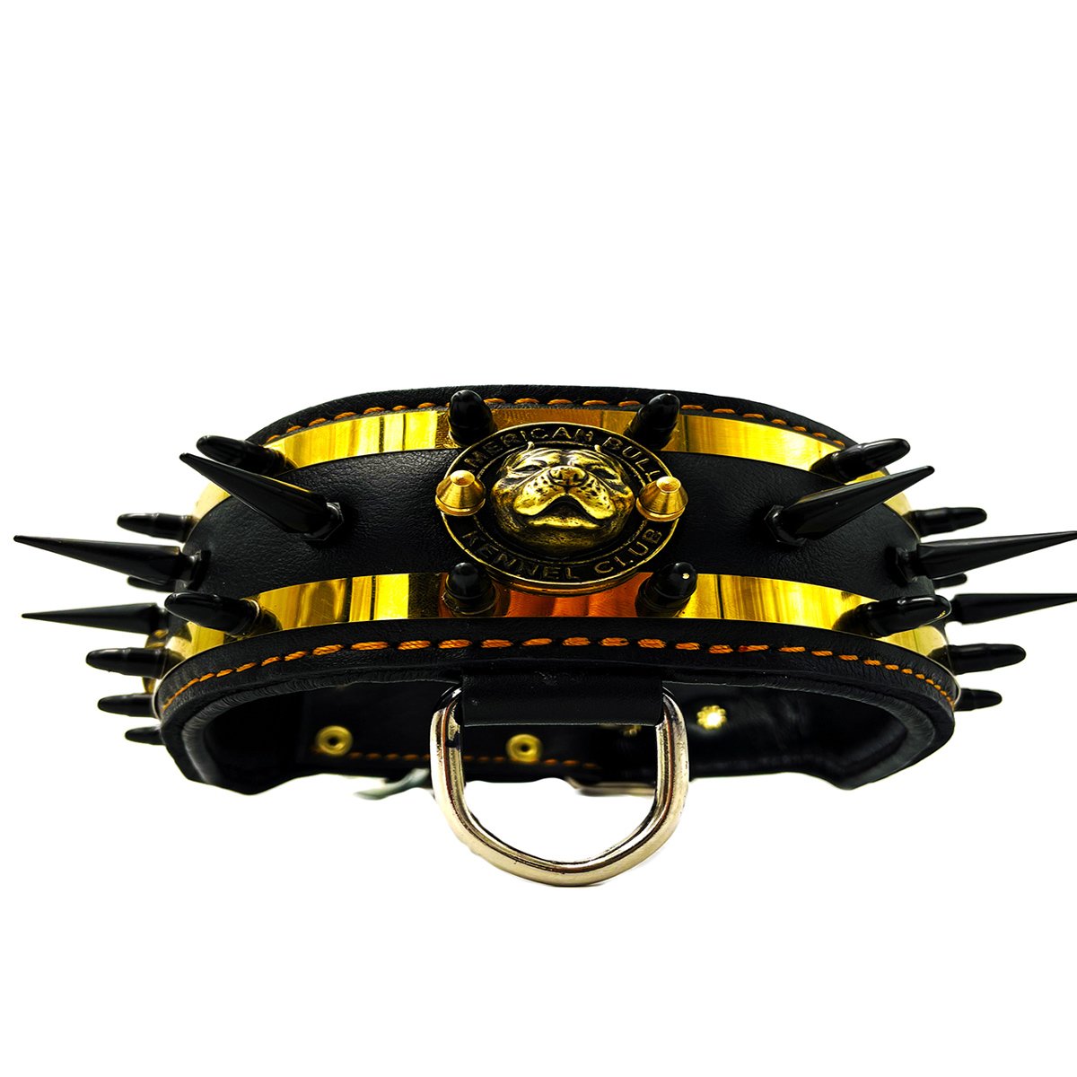 American Bully ''Spartan'' Spiked Leather Dog Collar